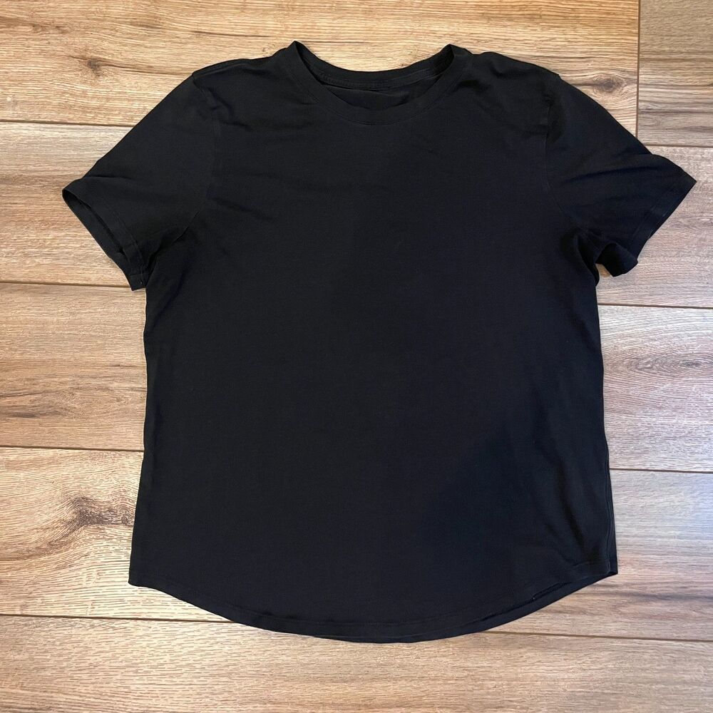 Lululemon Black Performance Stretch Workout T-Shirt Men's Medium Drop Cut Hem